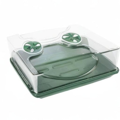 70738 Medium Domed Propagator, 15" x 9" x 7", Black/Dark Green - size: Medium without Extenders