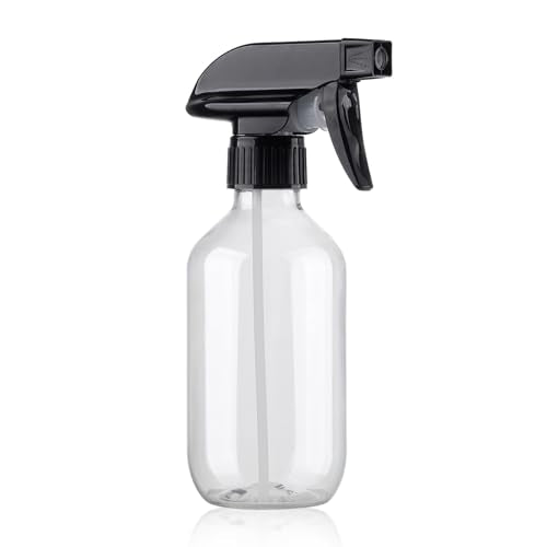 Teyssor Spray Bottles Water Spray Bottle - BPA Free - 10 oz/300 ml Plastic Refillable Containers Fine Mist Small Spray Bottle with Adjustable Nozzle for Hair, Cooking, Cleaning - color: Clear-1 pack