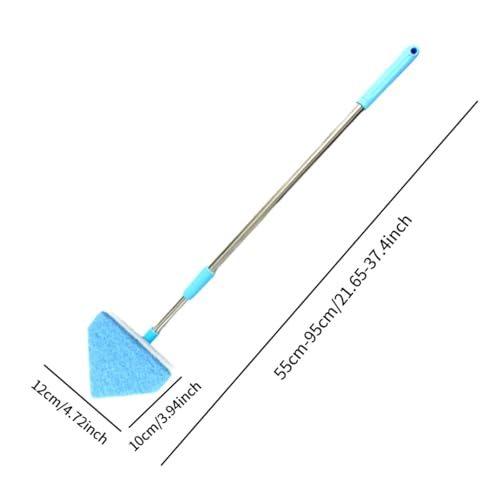 Tank Cleaning Brush,Aquarium Cleaning Tool Portable Convenient to Use 55-95cm Telescopic Handle Lightweight for Tank, Triangle