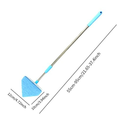 Tank Cleaning Brush,Aquarium Cleaning Tool Portable Convenient to Use 55-95cm Telescopic Handle Lightweight for Tank, Triangle