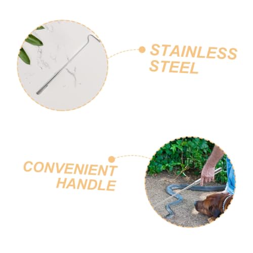 WOONEKY Stainless Steel Retractable Snake Hook Extendable Grabber for Reptile Handling Easy to Use Tool for Herpetologists and Wildlife Enthusiasts Portable Design for Outdoor Activities