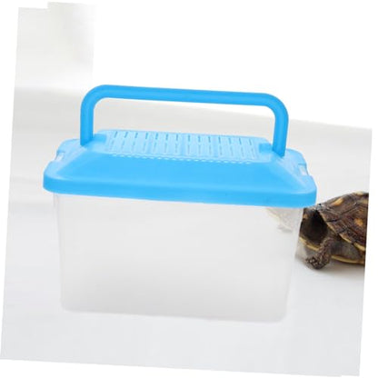 iplusmile Portable Handheld Aquarium for Turtles and Pets Transparent Fish Tank Lightweight for to and Transport Animals - size: 15x11cm