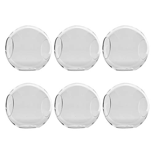 WGV Planter Terrarium Bulk, Width 8" Height 8", Clear Round Glass Vase Container with Two Side Opening, DIY Air Planter, Votive Candle Holder for Decor, 6 Pieces - size: 8" Double Opening