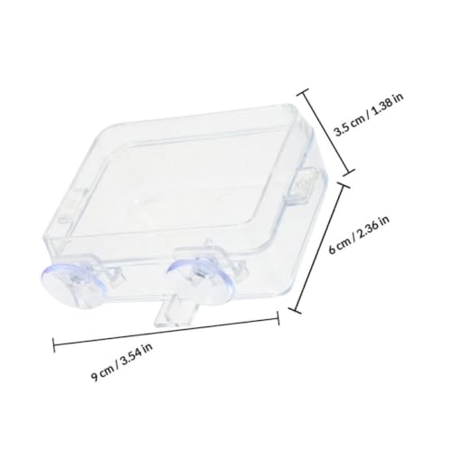 Plastic Reptile Feeding Bowl with Suction Cup for Escape Prevention, Sturdy Lizard and Snake Feeder, Versatile Use in Terrariums and Gecko Habitats