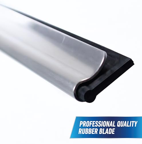 Unger Professional Connect and Clean 2-in-1 Squeegee and Scrubber, 6” Window Cleaning Tool, Commercial and Residential Use, Washer Cleaner Supplies to Remove Excess Water and Dry - size: 6-inch, style: 6" 2-in-1 Window Cleaner II