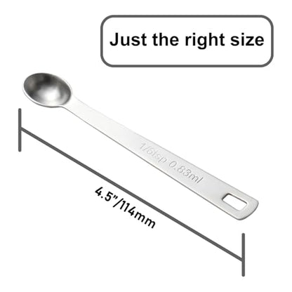 1PCS 1/6tsp(0.83ml) Mini Measuring Spoon, Small Teaspoon for Tiny Amounts | High Precision, Food-Grade, ‌Rust-Free, Dishwasher-Safe, Easy-Read Markings, Multi-Purpose, Sturdy & Durable - size: 1/6tsp|0.83ml