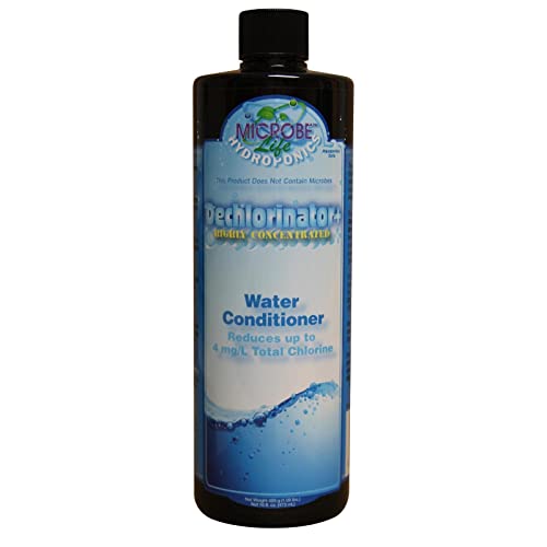 Microbe Life Hydroponics Premium Dechlorinator for Hydroponics Gardens, Chlorine and Chloramine Neutralizing Full-Function Water Conditioner for Fruits, Vegetables, and Herbs, 16 Ounces - size: 16 Ounce