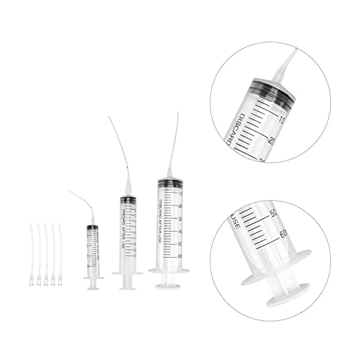 balacoo Bird Feeding Syringe Set with Tubes 3 Sizes 1.69Oz 0.85Oz & 0.34Oz Capacity Clear Plastic Hand-Feeding Tool for Baby Parrots Pigeons Doves and Snakes Includes 5 Thin Injecting Tubes