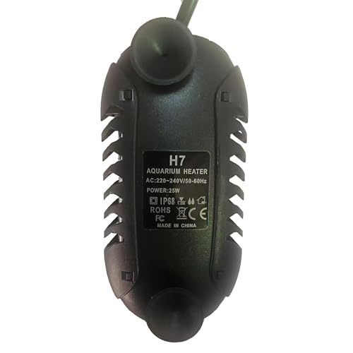 Mini Aquarium Heater 25W Small Fish Tank Heater 25 Watt with External Temperature Controller, LED Display, Used for 5-10 Gallon Tank - color: 25W Mini Heater