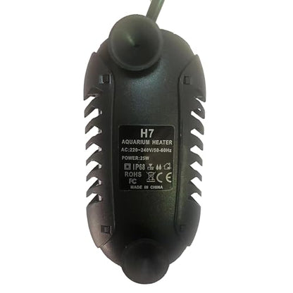 Mini Aquarium Heater 25W Small Fish Tank Heater 25 Watt with External Temperature Controller, LED Display, Used for 5-10 Gallon Tank - color: 25W Mini Heater