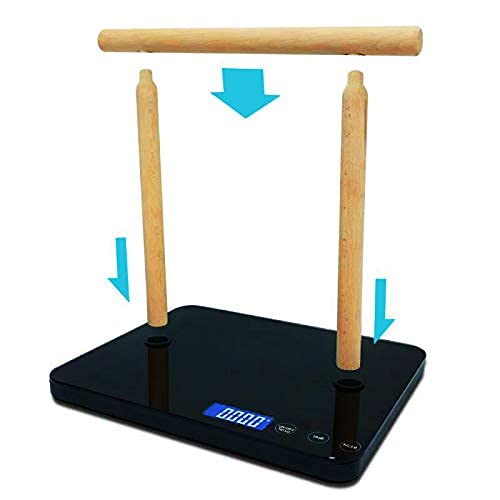 Digital Bird Scale with Perch, Scale Grams, Max 44lbs, Capacity with Precision up to 1g, Black, Suitable for Parrot and All Kinds of Bird