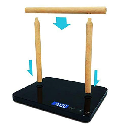 Digital Bird Scale with Perch, Scale Grams, Max 44lbs, Capacity with Precision up to 1g, Black, Suitable for Parrot and All Kinds of Bird