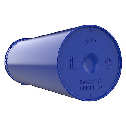 60 Dram CR Plastic Packaging Pop Top Containers - Child Resistant Travel Holder Vial Bottles - 75 qty (Blue) - color: Blue