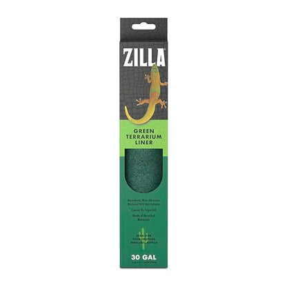 Zilla Reptile Terrarium Bedding Substrate Floor Liner, Green, 30G, 11.75" x 35.5" - size: 11.75" x 35.5"