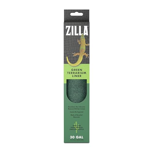 Zilla Reptile Terrarium Bedding Substrate Floor Liner, Green, 30G, 11.75" x 35.5" - size: 11.75" x 35.5"