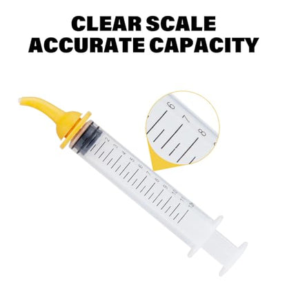 Feeding Syringe for Cats Dogs, Newborn Pet Feeding Kit - 50cc Bottle, 30ml Measuring Cup, 10ml Spoon, Interchangeable Nipple Syringe, 3 Nipple Sizes