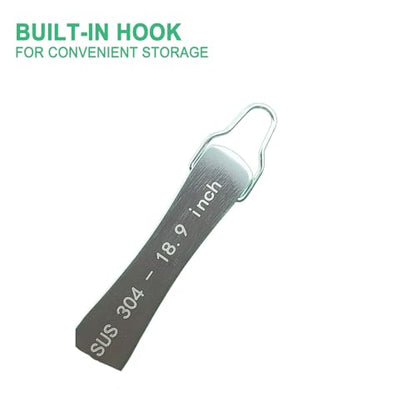 18.9 inch Aquarium Tweezers with Hanger, 2025 New Extra Long Feeding Tongs, Stainless Steel Large Aquascape Tools for Fish Tank, Terrarium，Aquascaping, Reptile Snake (Straight) - size: 18.9inch, Straight