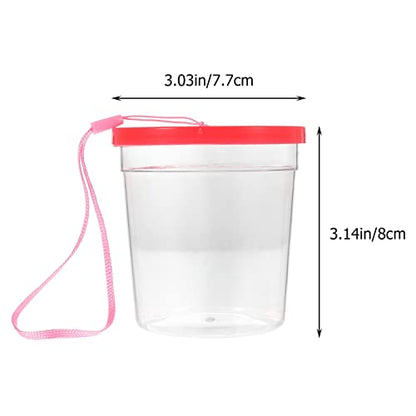 Sosoport 1pc Reptile Feeding Box for Insects and Mini Aquatic Pets Easy to Observe Habitat Strong and Wear- Design for Crickets and Reptiles - color: Transparent