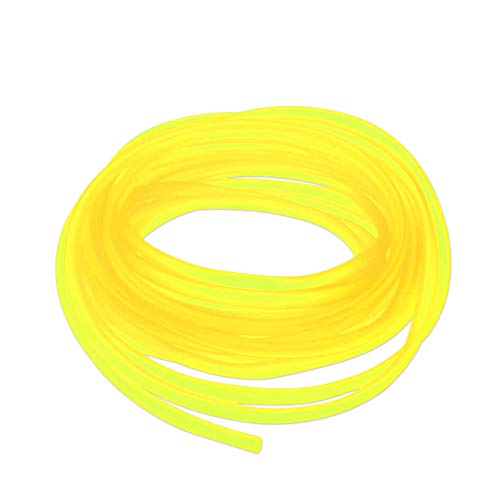 Airline Tubing for Aquarium 16.4 Feet Rubber Fish Tank Air Tubing Standard Colorful Aquarium Hose for Air Pump Black Yellow Green Red Blue (Yellow) - color: Yellow