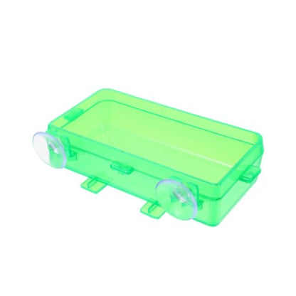 GALPADA Escape Prevention Plastic Reptile Feeder Bowl for Lizards and Snakes, Easy to Clean Light Green Feeding Dish Suitable for Bearded Dragon and Gecko Terrariums