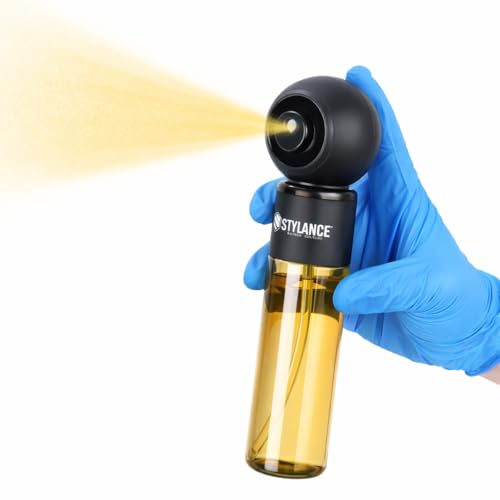 Electric Barber Spray Bottle – Professional Rechargeable Fine Mist Sprayer for Hair Stylists, Salon & Barber Shop, Continuous Nano Atomizer, Matte Black Refillable Design- 120ML
