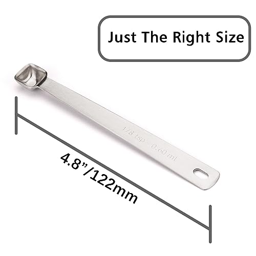 1PCS 1/8tsp(0.6ml) Tiny Measuring Spoon, Small Teaspoon for Tiny Amounts | High Precision, Food-Grade Stainless Steel, ‌Rust-Free, Dishwasher-Safe, Easy-Read Markings, Multi-Purpose, Sturdy & Durable - size: 1/8tsp|0.6ml
