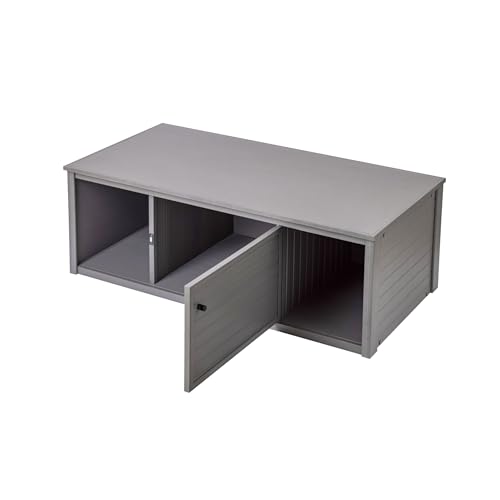 New Age Pet ECOFLEX Two Large Reptile Enclosures with Matching Stacker and Low Cabinet Stand Set in Grey - color: Grey