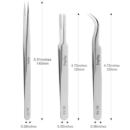 Precision Tweezer, Upgraded Professional Pointed, High-end Stainless Steel | Tweezers for Craft, Electronics, Soldering, Model, Laboratory Work, Jewelry-Making - style: Fine Tip Straight LONG (5.5in)