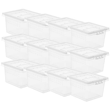 Mikikit 20PCS Reptile Breeding Box for Tarantula Lizard Gecko Scorpion and Insect Sturdy Plastic Feeding Container Ventilation for Small Reptiles and Pets