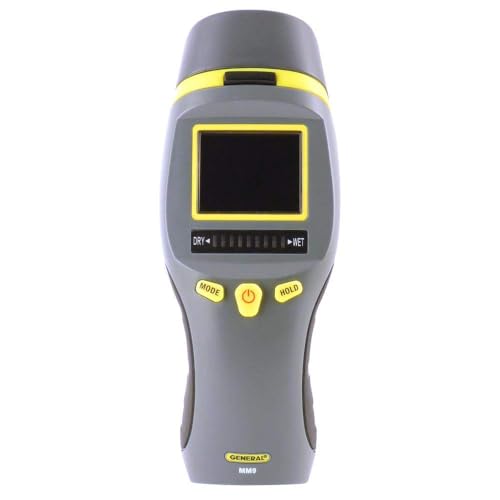 General Tools MM9 Pin & Pinless Moisture Meter – Dual Moisture Detector for Wood, Drywall & Building Materials – Digital Display, Scan & Pin Modes, Data Hold | Gift for Dad, Father’s Day Gift Idea - size: Pin & Pinless