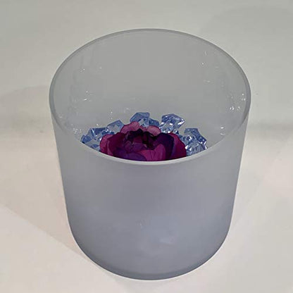 WGV Cylinder Vase, Width 6", Height 6", Frosted Glass Container Terrarium Candle Holder for Wedding Centerpiece, Party Event, Home Office Decor, 1 Piece - size: 6"x6"H FR