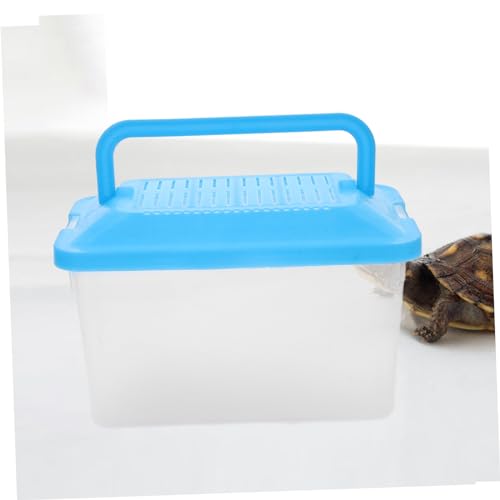 FRCOLOR 2pcs Travel Size Turtle Tank Reptile Feeding Tank Plastic Aquarium Cage Breeding Box - color: Multix2pcs, size: 15x11cmx2pcs