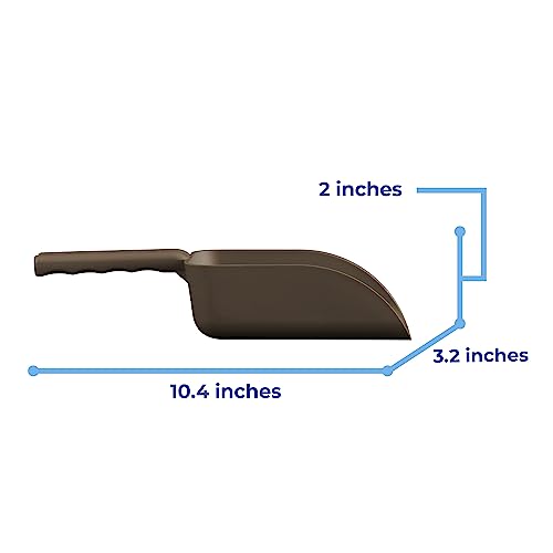 Vikan Remco 630066 Color-Coded Plastic Hand Scoop - BPA-Free Food-Safe Kitchen Utensils, Restaurant and Food Service Supplies, 16 oz, Brown