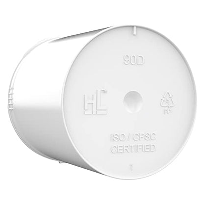 90 Dram CR Plastic Packaging Pop Top Containers - Child Resistant Travel Holder Vial Bottles - 60 qty (White) - color: White