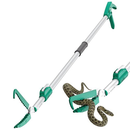 Snake Grabber Tool,78" Professional Snake Tongs for Rattlesnake | Heavy Duty Reptile Tongs Extra Long with Wide Jaw Handling Tool