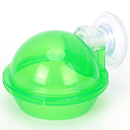 Pssopp Suction Cup Reptile Feeder with Easy Release Knob and Escape Proof Design for Geckos Snakes Lizards Spiders Live Fodder Container Feeder Dish