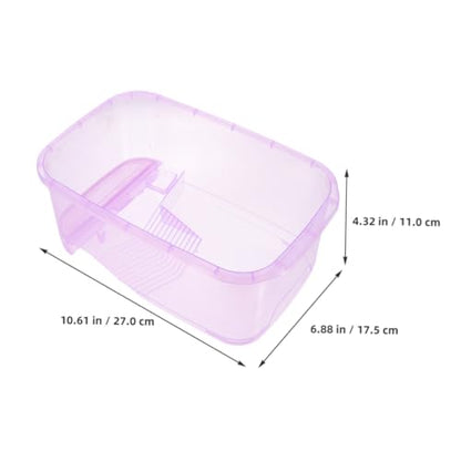 Totority 4pcs Turtle Tank Platform Indoor Multi-Function Aquarium for Turtles Non- Ramp for Climbing Convenient Cleaning Habitat for Small Creatures Amber