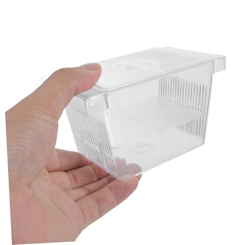 ORFOFE 4pcs Self-Floating Fish Fry Incubator Aquarium Breeding Box Betta Fish Separator Breeding Separator Reptile Box