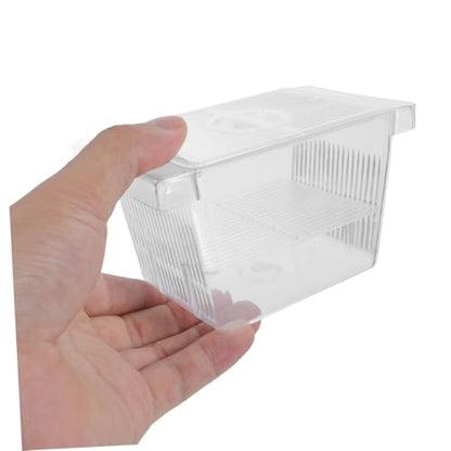 ORFOFE 4pcs Self-Floating Fish Fry Incubator Aquarium Breeding Box Betta Fish Separator Breeding Separator Reptile Box
