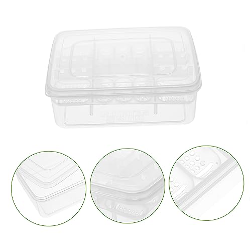 Angoily for Snakes Lizards and Frogs Lightweight Plastic Breeding Box Lattice Design for and Storage for Reptile Hatching