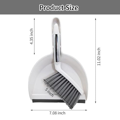 PINVNBY Mini Dustpan and Brush Set, Pet Cage Cleaner for Guinea Pigs Chinchillas Hamster Rabbits Hedgehogs etc, Hand Broom and Dustpan Set with Sand Scooper for Animals Waste (3 Pack White) - color: White