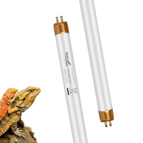 UVB Light for Reptiles Bearded Dragon, 2 Pack T5 UVB Reptile Light UVB Bulb 10.0 24W UVA UVB Reptile Light Bulb Terrarium Light Lamp Tube for Turtle Chameleon Leopard Gecko Snake Tank, 22 Inch - size: T5-22 Inch(2 Pack)