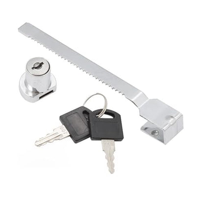 Sliding Glass Door Lock, 2 Pcs Display Case Lock, Sliding Glass Door Ratchet