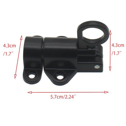 Self-Closing Latches Spring Door Lock Aluminum Alloy Black Resilient Bolt Latch Spring Barrel Slide Door Lock with Screws (2pcs)
