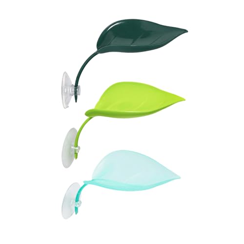 Reptile Basking Platform with Suction Cups, 3PCS Leaf Shape Climbing Resting Shelf for Turtle Tank, Tree Frog, Bearded Dragon, Leopard Gecko – Aquarium Habitat Decor, Green (Mixed Color) - color: Mixed Color