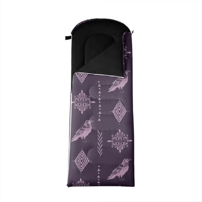 Erosebridal Sugar Skull Southwestern Aztec Western Sleeping Bag for Kids Camping Blanket for Hiking Travel Hunting Sleep Bag - color: Black Purple 14