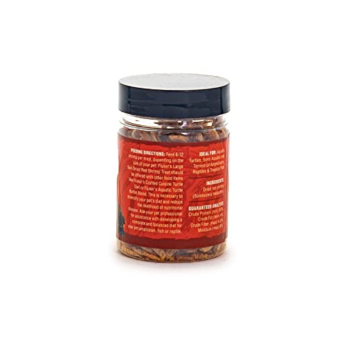 Fluker's All Natural Large Sun-Dried Red Shrimp, High Protein Treats, Aquatic Turtle Food, Great for Aquatic Frogs, Tegus, Monitors, and Tropical Fish, 0.6 oz - size: 0.6 Ounce (Pack of 1)
