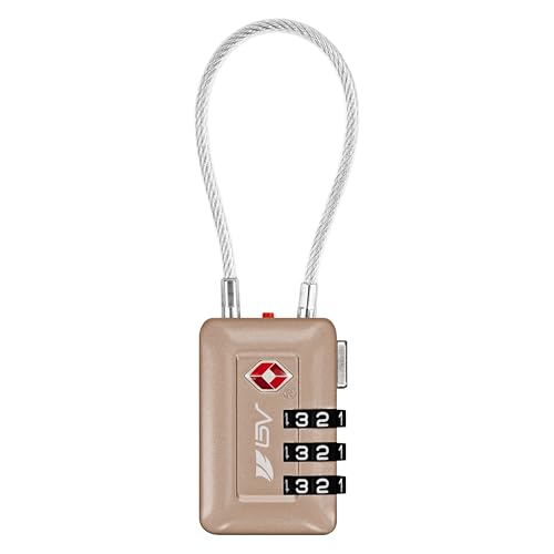 TSA Accepted Luggage Travel Lock, Set-Your-Own Combination Lock for School Gym Locker, Luggage Suitcase Baggage Locks, Filing Cabinets, Toolbox, Case (Titanium, 1 Pack) - color: Titanium 1-Pack