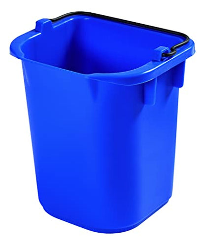 Rubbermaid Commercial Products Heavy-Duty Cleaning Pail 5-Quart Blue Utility Bucket with Built-In Spout and Handle for House Cleaning/Storage/Livestock Feeding/Car Washing