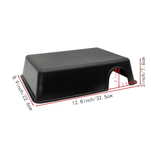 Reptile Hide Box Cave, XL 2 Pcs Snake Hide Feel Secure and Safe | Plastic Hideout for Leopard Gecko, Ball Python, Corn Snake, Lizard, Hamster & Hedgehog, Terrarium Shelter Habitat Accessories - size: XL 2 Pcs